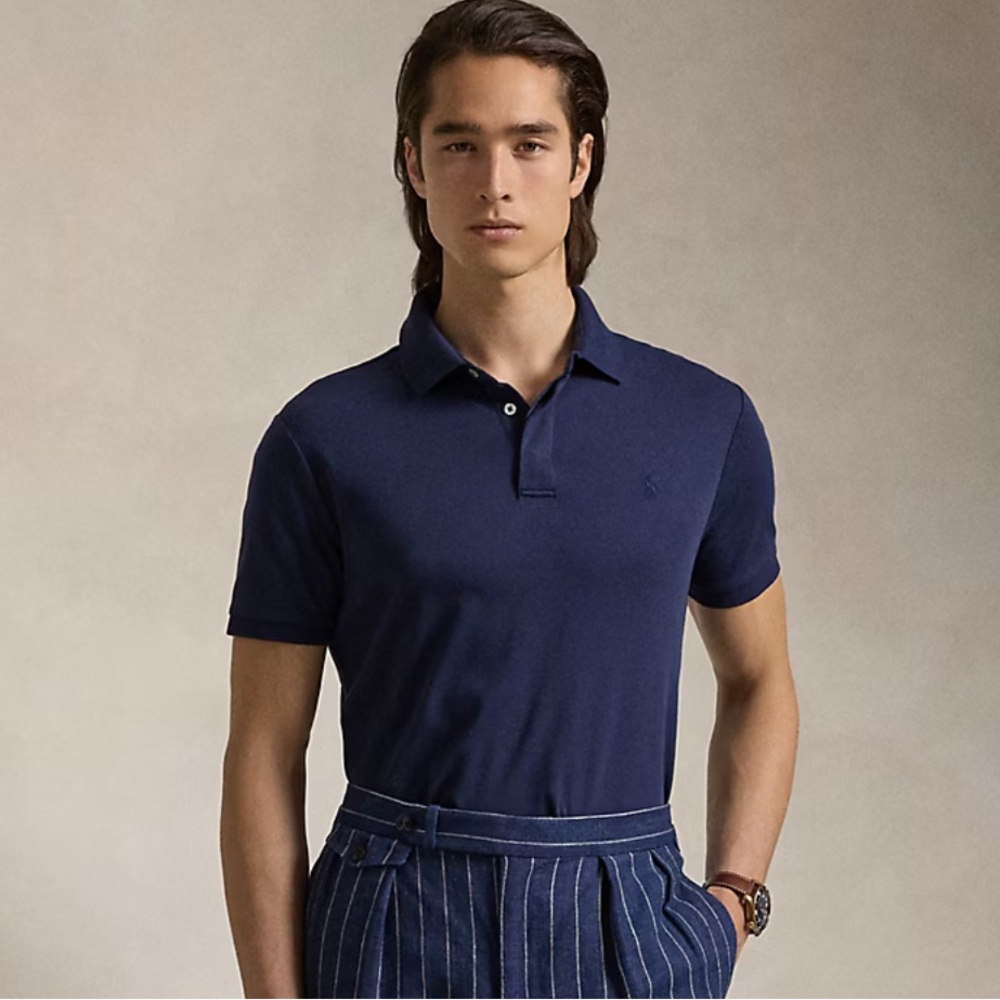 Polo by Ralph Lauren Blue Polo Shirt with Classic Collar